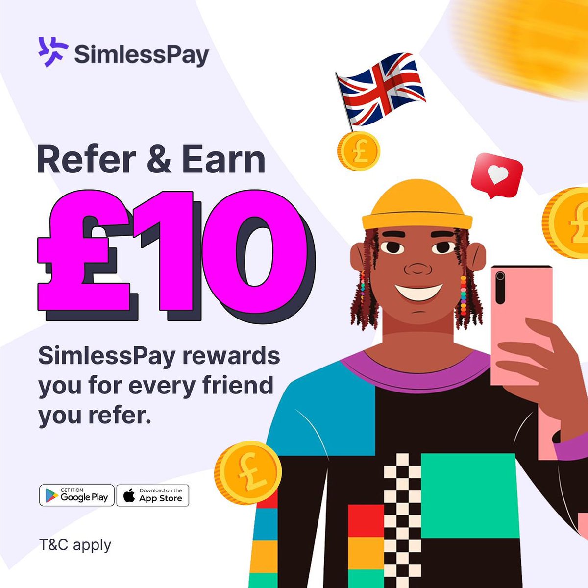 sophyy_1's tweet image. Do you all know that 
SimlessPay is giving you £10 for every friend you succeed refer. Don't say we didn’t do anything for you! 

Start winning, download #simlesspay today: simlesspay.onelink.me/46yP/simlesspay