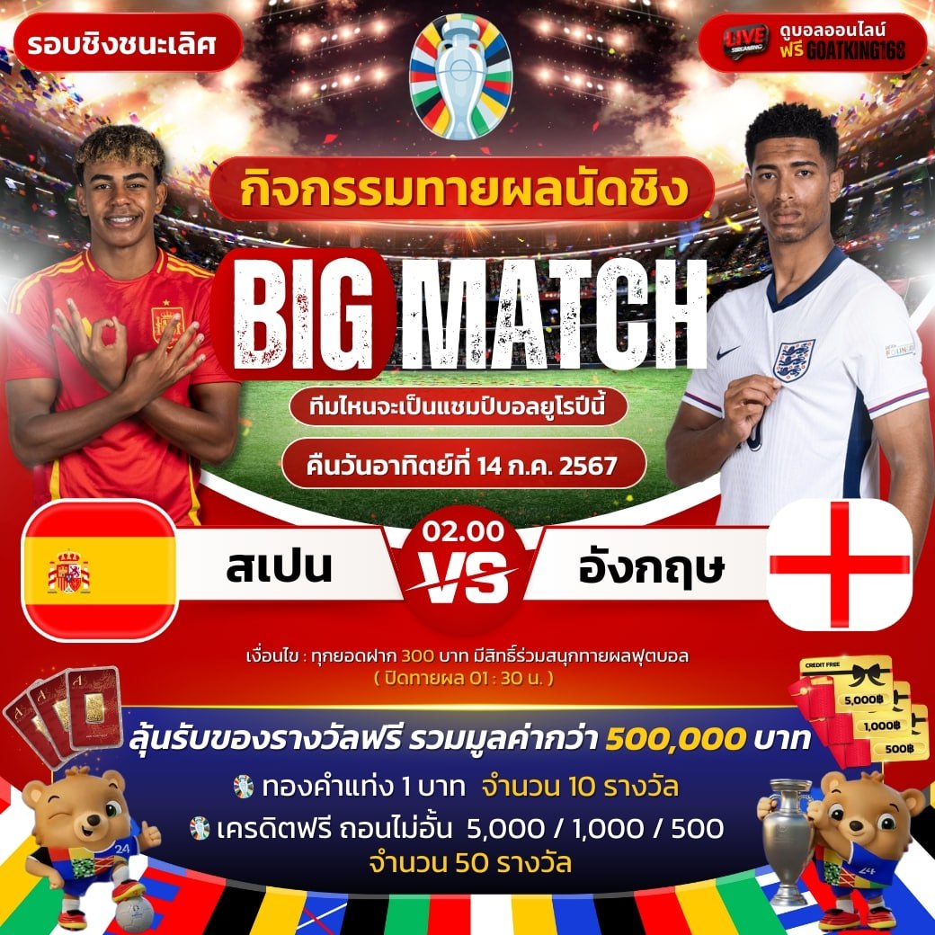 GTK1426426's tweet photo. 🏆ร่วมกิจกรรมทายผลบอลนัดชิงยูโร 
🔥ลุ้นรับของรางวัลมูลค่ากว่า 500,000 บาท
➖➖➖➖➖➖➖➖➖
⚽️คู่ระหว่าง⚽️
สเปน 🆅🆂 อังกฤษ
➖➖➖➖➖➖➖➖➖
📌ร่วมกิจกรรมง่ายๆ แค่มียอดฝาก 300 ขึ้นไป
ก็สามารถเลือกทีมที่ชอบและแจ้งแอดมินได้เลย 👩🏻‍💻

👉คลิกเลย : https://t.co/exqY71Kljb https://t.co/LHorbbqaGY