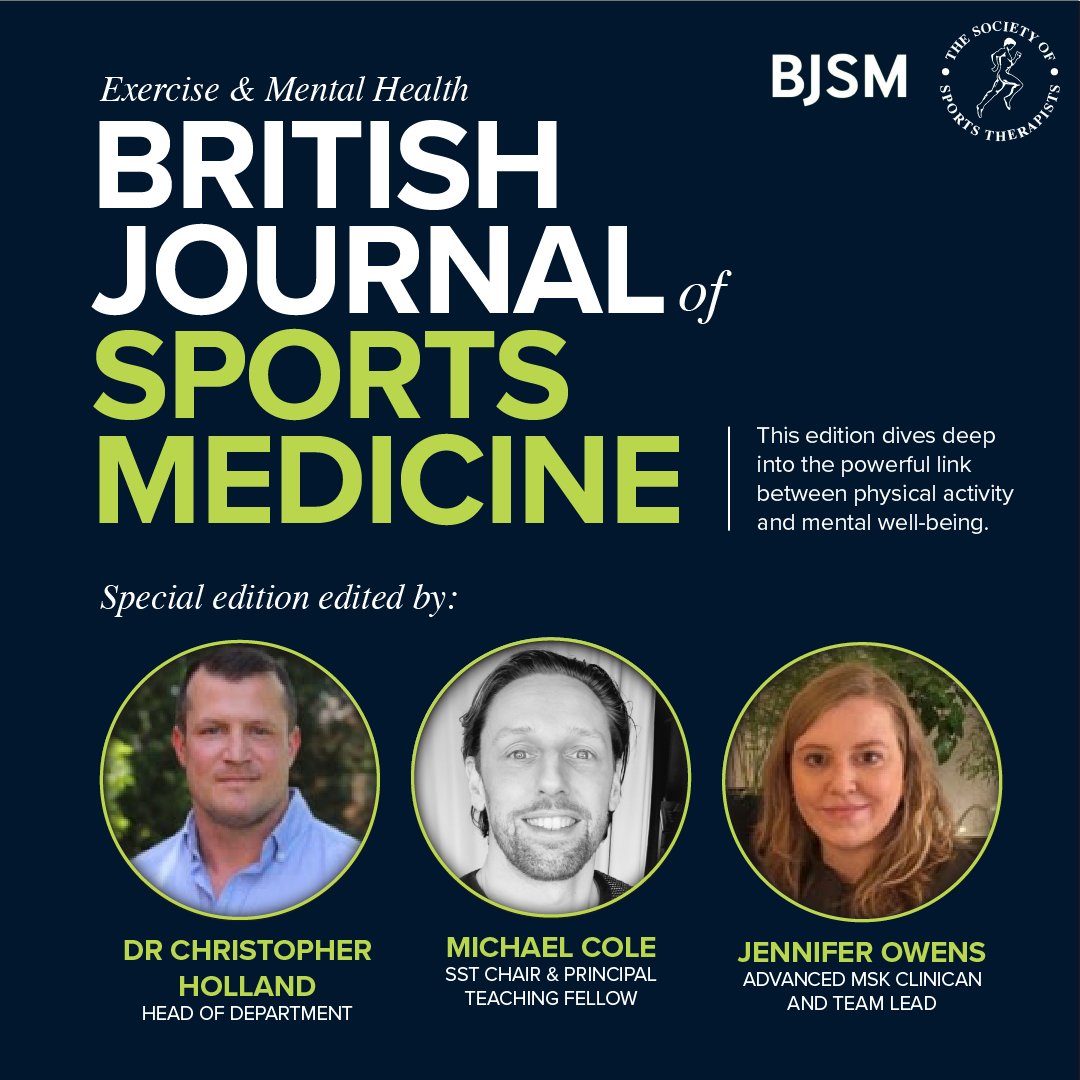 TheSSTofficial's tweet photo. Weโre thrilled to share that three of our amazing directors have teamed up to create a special edition of the British Journal of Sports Medicine (BJSM)
Grab your copy in print, access it through the member portal, or read it online! ๐ https://t.co/AuZBcWFp67
#BJSM https://t.co/zxPihOUGOF