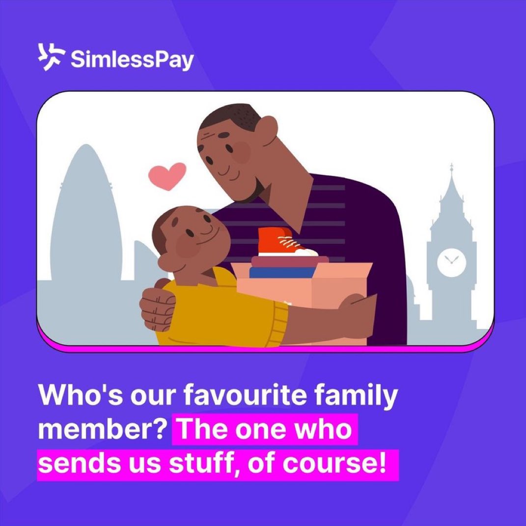 njamasi_'s tweet image. Send money effortlessly from the UK or anywhere in Europe to members of your family in Nigeria with SimlessPay – because being the favorite just got easier. #simlesspay