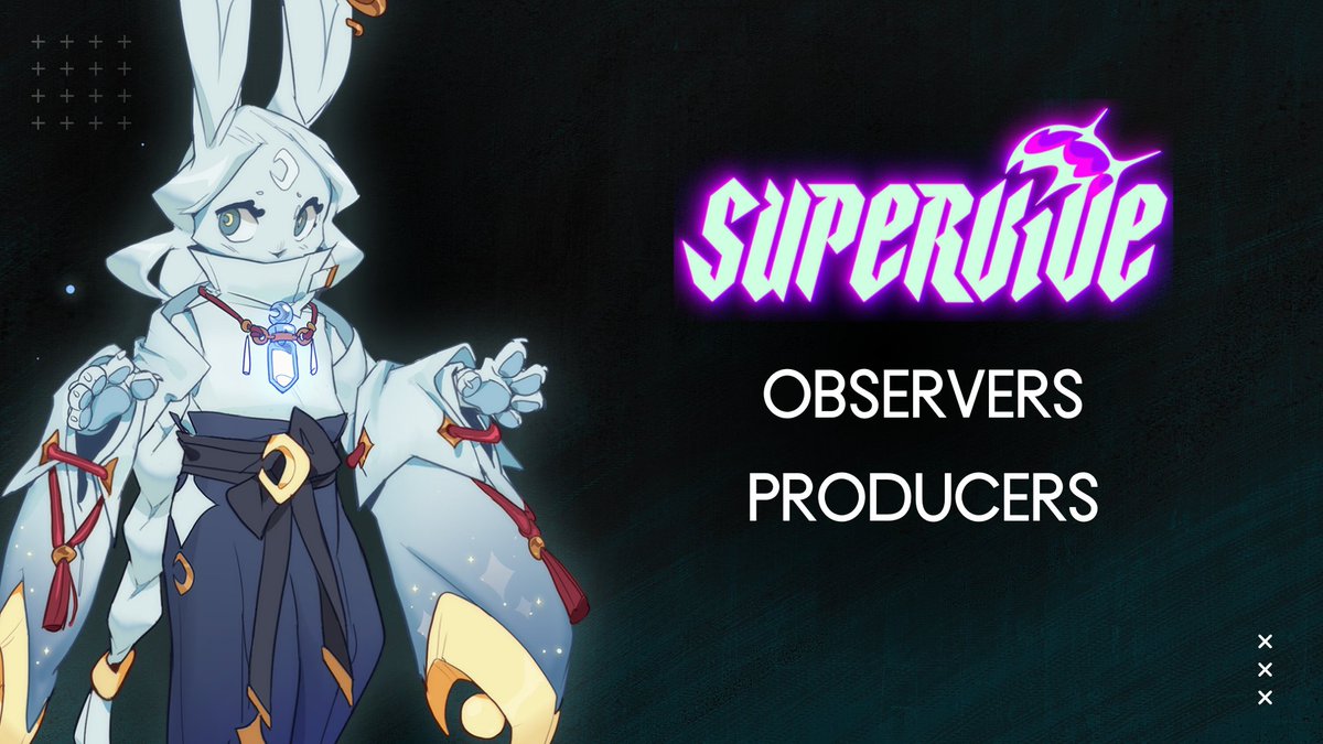 Listen up, #SUPERVIVE fans! 

I'm hunting for OBSERVERS and PRODUCERS to help me create some awesome events and shows for everyone. If getting involved sounds of interest to you, feel free to reply or DM directly! 

Please assume that work is voluntary for the time being.