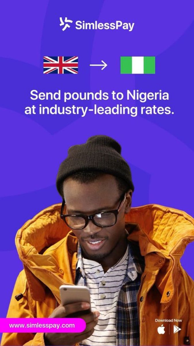 pentium_me1's tweet image. You can avoid Being Tricked by Your "Favorite" App! 🇬🇧🇳🇬
Everybody has their favorite applications, but should not your "favorite" provide you the lowest rates when it comes to transferring money back to Nigeria?
Download #Simlesspay today!