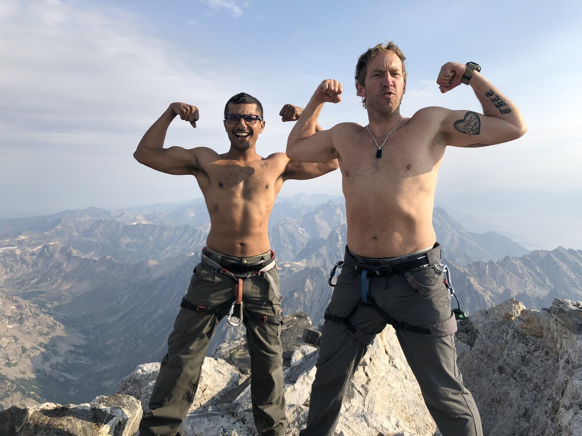 August 13th 2018 we summited the Grand Teton for our 4th Annual Climb for the Kids! This is when the “no shirt summit pic” began! #keepclimbing
