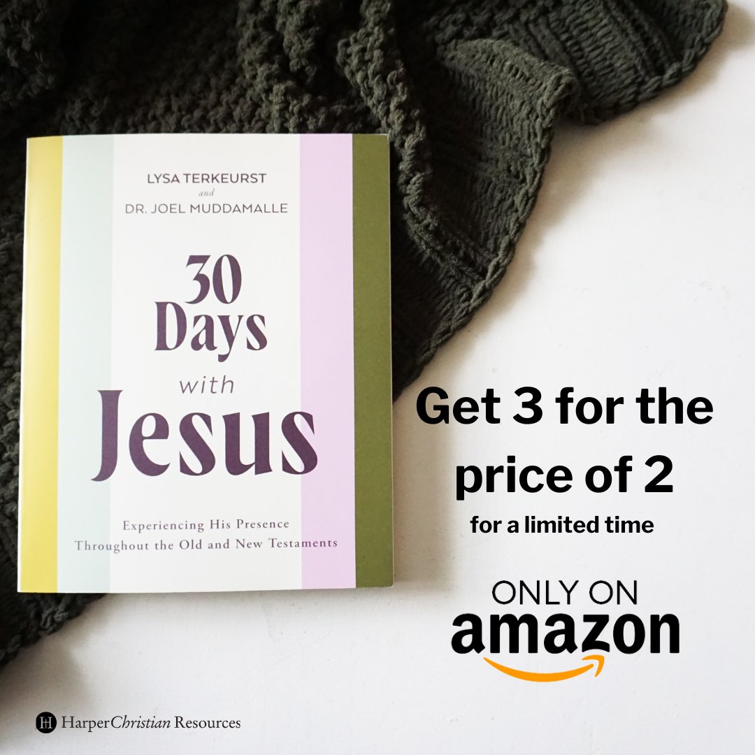 You can pick up 30 Days with Jesus by Lysa TerKeurst and Joel Muddamalle for 50% off AND Get 3 for the price of 2! amzn.to/3S5GWBc