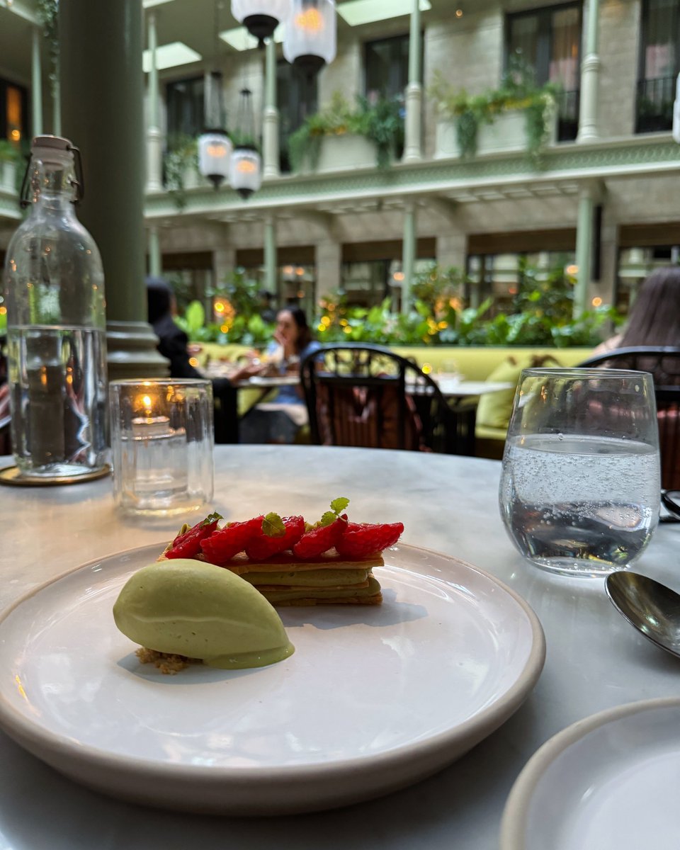 acampbell3000's tweet photo. Pleasantly surprised with the NoMad hotel last night… 😋🍰🍽️

#food #desert #raspberry #pistachio #baked #icecream #nomadhotel #hotel #coventgarden #london https://t.co/HKbpSsoHUb