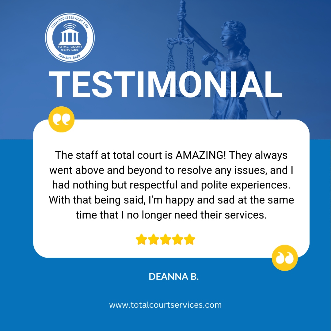 total_court's tweet image. Your feedback drives us to continuously improve and deliver exceptional service.🌟

Thank you for trusting us with your needs!

#securemonitoring #criminaljusticetech #digitalsafety #smartjustice #lawenforcementtechnology #alcoholtesting #securetech #clienttestimonial