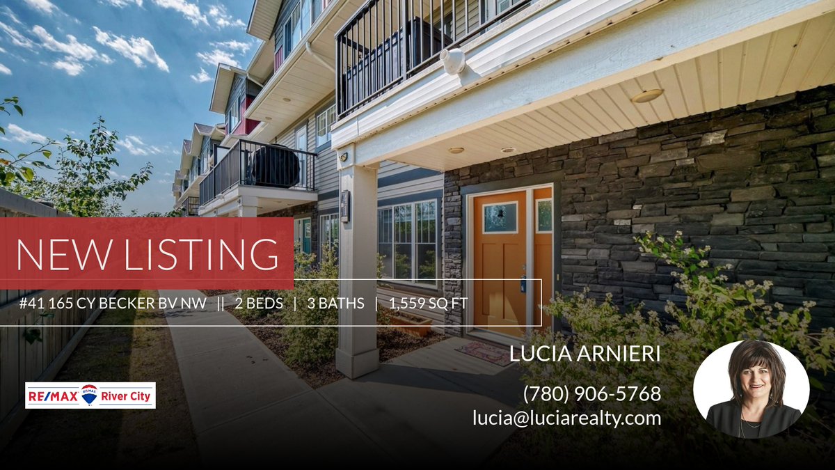 NEW LISTING ! Here's my new listing on the market. Call me anytime if you're interested in viewing this home or  if you have any questions about selling or purchasing  
 Lucia Arnieri
(780) 906-5768!

LUCIA... homeforsale.at/41_165_CY_BECK…