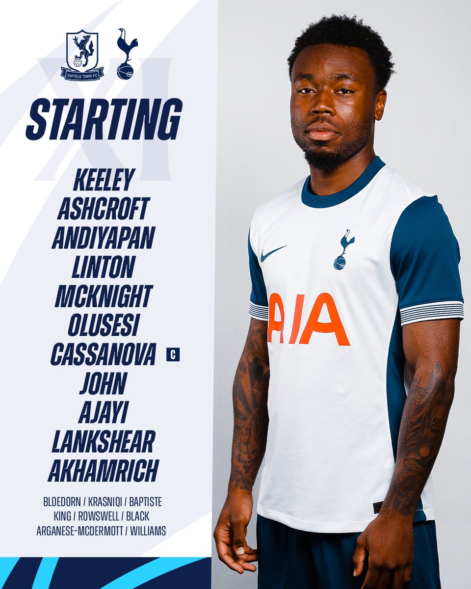 Our line-up for today's pre-season fixture against <a href="/ETFCOfficial/">Enfield Town FC</a> 🙌 

COYS! 🤍
