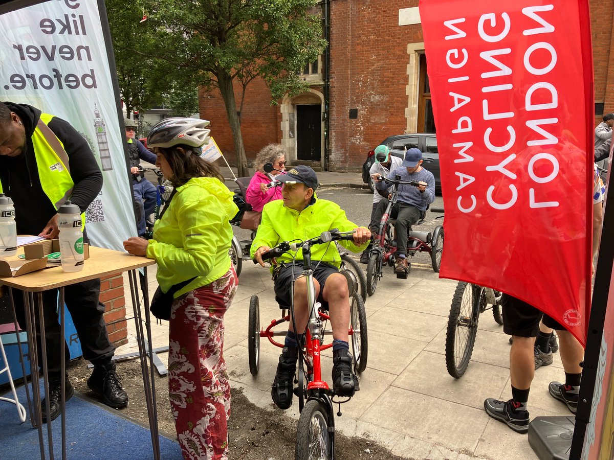 The festival grows! Pedalling from south London to join the fun <a href="/Wheels4Well/">Wheels for Wellbeing</a> <a href="/LoudMobility/">LOUD</a> #ShareTheJoyFund