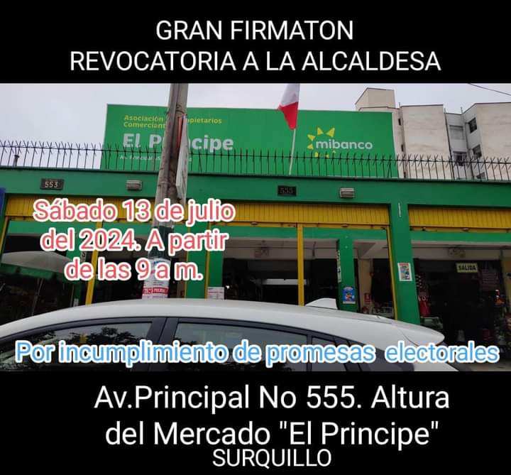 juank23_7's tweet photo. #Firmaton
Revocatoria del alcalde de Lima Metropolitana Rafael López Aliaga y de alcaldes distritales.
Hoy sábado 13 y mañana domingo 14 en: Lince, Surquillo, Villa el Salvador y Huaycán. https://t.co/6Rlt7EUYwY