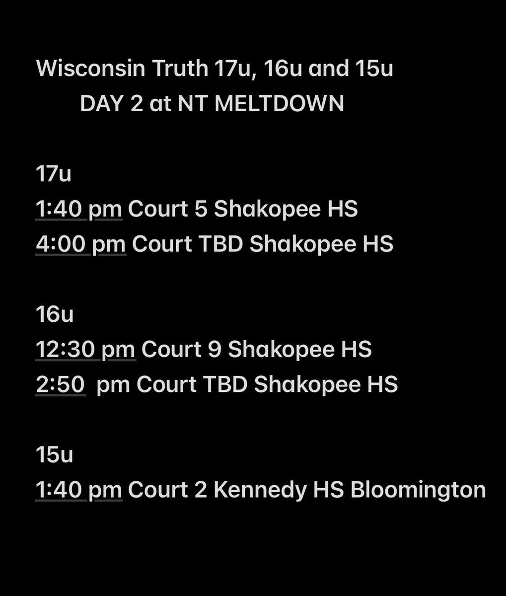Wisconsin Truth Girls Day 2 at NT Meltdown.  

<a href="/TheMRR7/">The Midwest Recruiting Resource</a> <a href="/FiveStateHoops/">Five State Hoops</a> <a href="/PGHWisconsin/">𝐏𝐫𝐞𝐩 𝐆𝐢𝐫𝐥𝐬 𝐇𝐨𝐨𝐩𝐬 𝐖𝐢𝐬𝐜𝐨𝐧𝐬𝐢𝐧</a> <a href="/JrAllStarBB/">Jr. All-Star Girls Basketball</a>