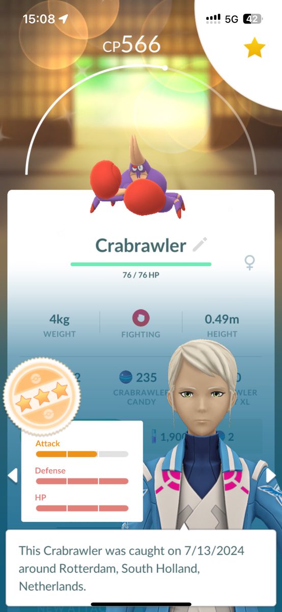 Got a shiny crabawler from research!!
#pokemongo #PokemongoFest2024