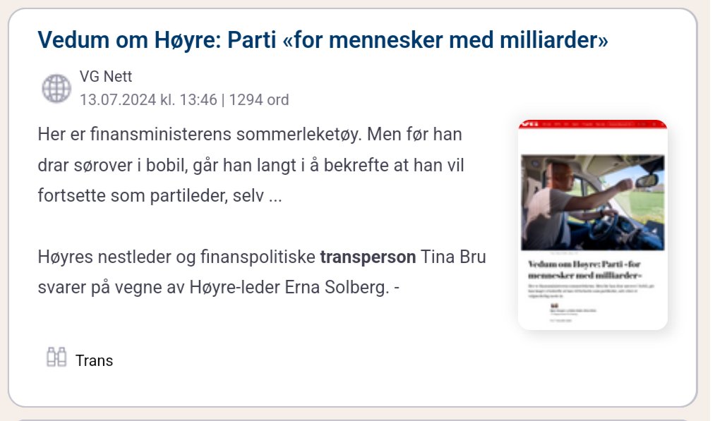 Jeg tror media er mer opptatt av transtematikken enn de fleste andre.