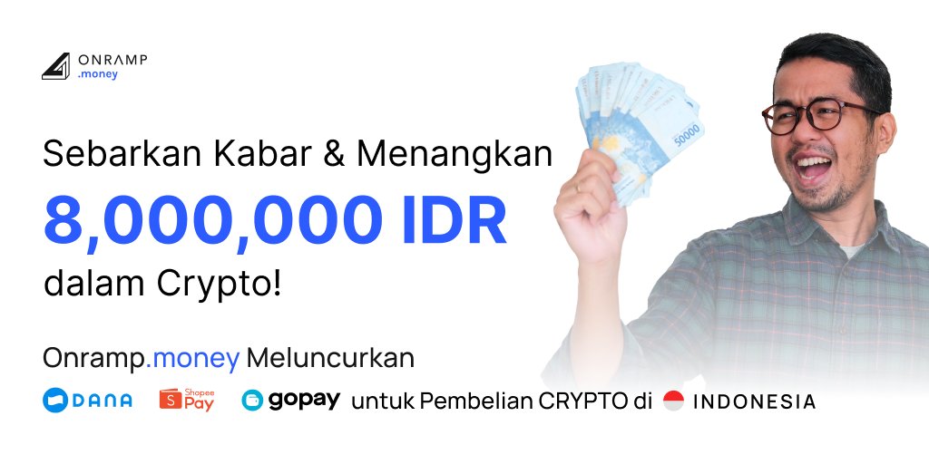 Mafia Foundation (@maviafoundation) on Twitter photo Halo MFvers, ada info cuan nih <a href="/onrampmoney/">Onramp Money</a> lagi bagi-bagi 💰 giveaway senilai 8,000,000 IDR!!! nih dalam rangka sudah ter-integratednya dengan market indonesia. 🇮🇩
Syarat & Ketentuan bisa di cek di postingan ini x.com/onrampmoney/st… .Thankyou 😍 Halo MFvers, ada info cuan nih <a href="/onrampmoney/">Onramp Money</a> lagi bagi-bagi 💰 giveaway senilai 8,000,000 IDR!!! nih dalam rangka sudah ter-integratednya dengan market indonesia. 🇮🇩
Syarat & Ketentuan bisa di cek di postingan ini x.com/onrampmoney/st… .Thankyou 😍