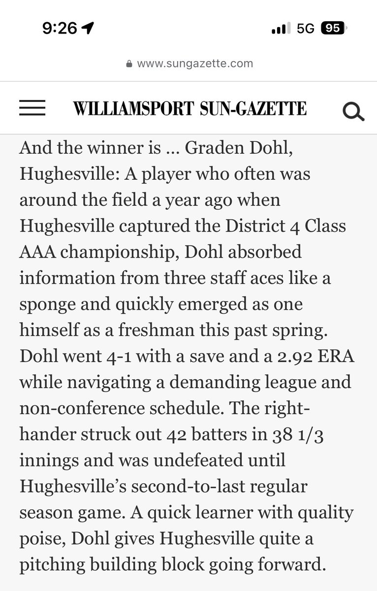 Jason Dohl (@jason_dohl) on Twitter photo A little recap on <a href="/GradenDohl/">Graden Dohl</a> ‘s High School Baseball season as a Freshman.
He was awarded “Newcomer of the year” A little recap on <a href="/GradenDohl/">Graden Dohl</a> ‘s High School Baseball season as a Freshman.
He was awarded “Newcomer of the year”