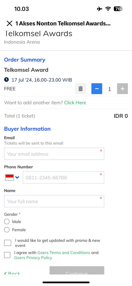nadknowing's tweet photo. wts 1 tiket telkomsel award 2024 330 rb tiket dikirim ke email pembeli, non cod krn tgl 17 aku gbs (dijamin trusted). dm ig nadyawrdh
niki, tulus, jkt 48 https://t.co/xM2xi7Vq3F