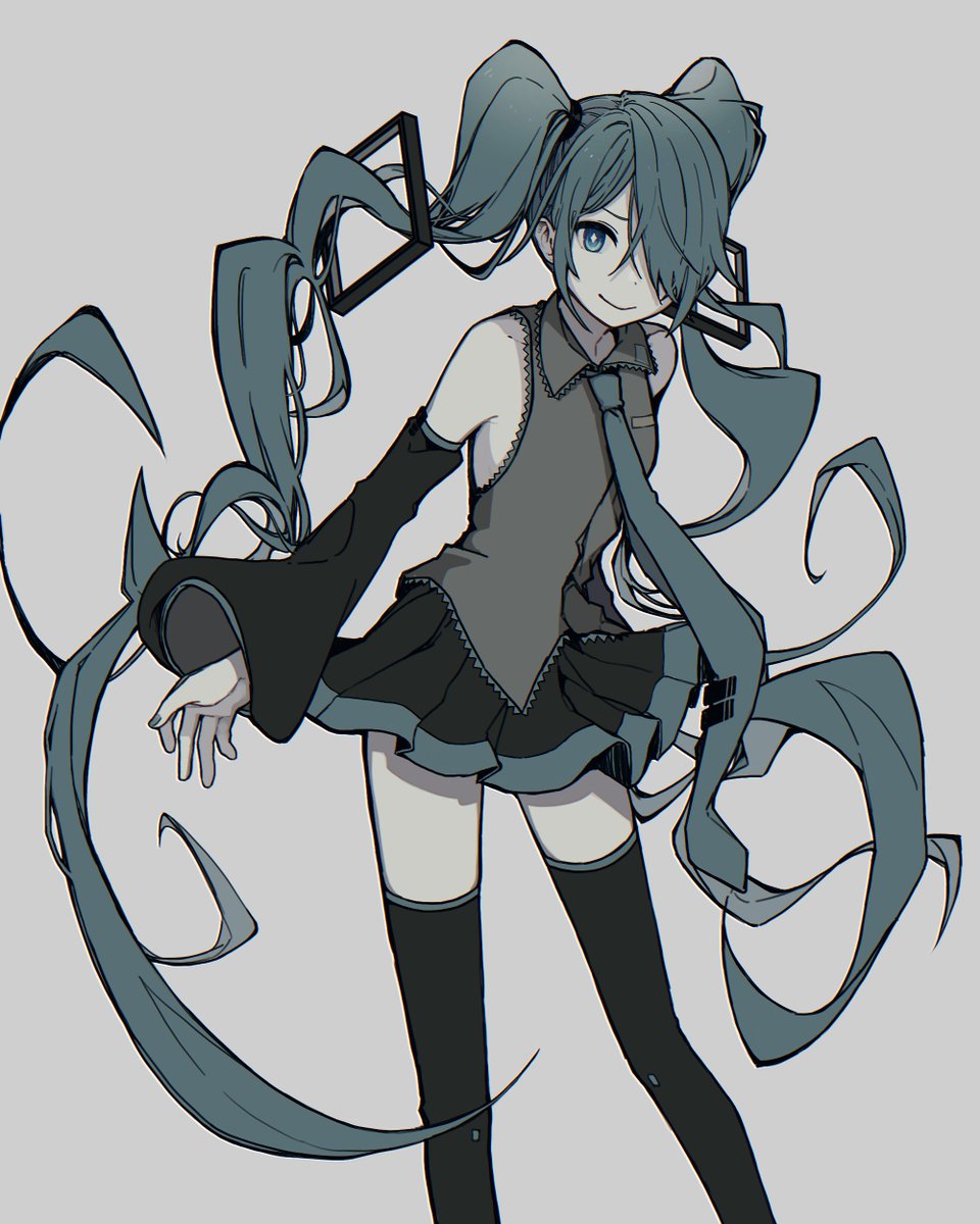 初音ミク「戦闘力高めの初音ミク 」|田中のイラスト