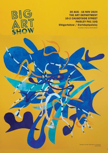 bigartshow's tweet photo. The Big Art Show opens on Fri 30 Aug, 5pm.  It runs till 16 Nov, Tues-Sats, 10am-4pm. See over 1500 artworks by 586 artists from all over the UK &amp; overseas.  One of Scotland's largest most inclusive and accessible art show.  Meantime enjoy these lovely posters as a sneak preview. https://t.co/3BJ6p1Uz2n