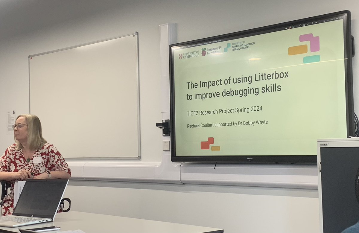 Lyndauk's tweet photo. @CompAtSch, at a brilliant ‘teacher research projects’ session @rcoultart on teachers discussing their particular action research projects. Impact of project a real high point, @suesentance @janewaite @Lyndauk https://t.co/8yFoMGNmce