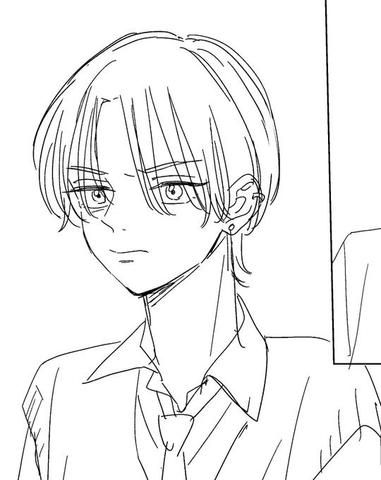 (下描き)
むくれてるレオくん、、 