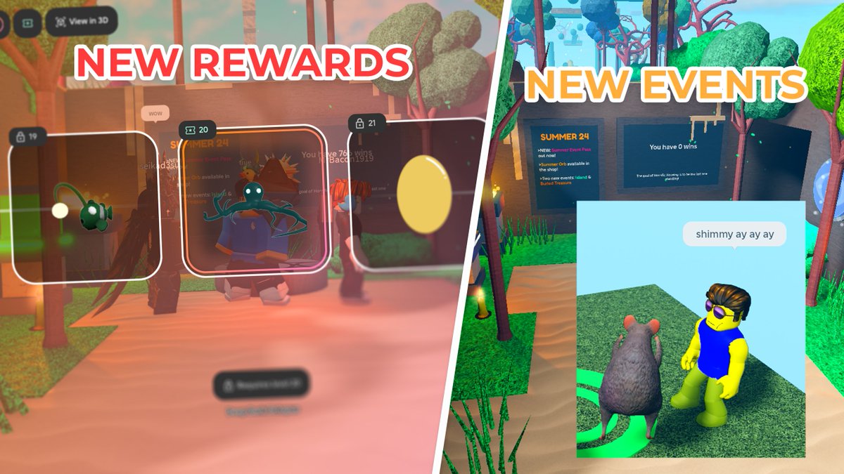 CookieScript1's tweet image. Summer Update OUT NOW! roblox.com/games/263761432