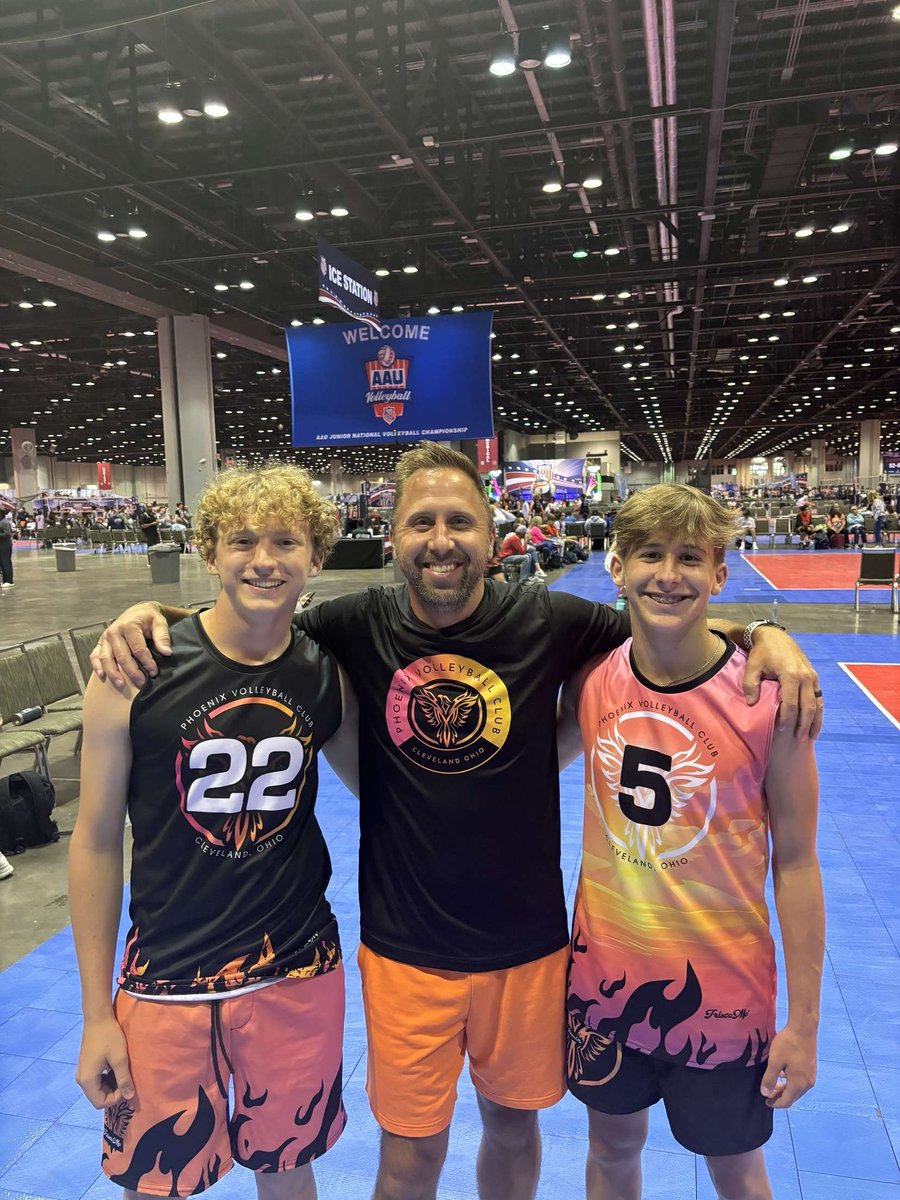 Over the July 4th holiday, the boys AAU National tournament was held in Orlando.  Medina was well represented with Coach Chris, Brayden Howells, Oliver Singer and Trent Balicki (not pictured).  What an awesome tournament, thank you to Phoenix Volleyball Club.