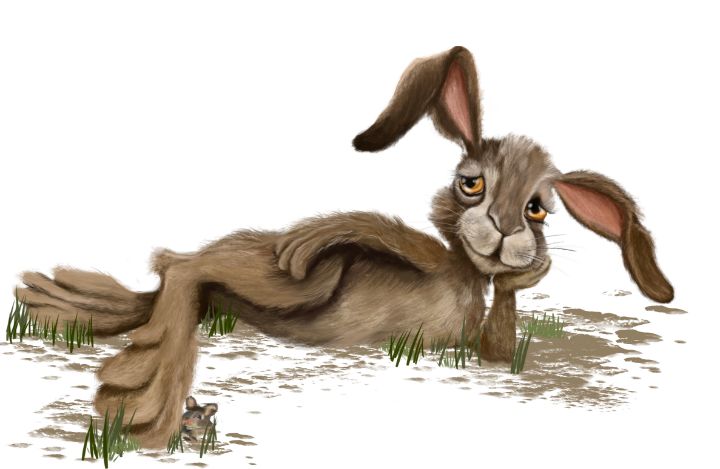 sambiddle's tweet photo. Art of the Day: "The Lazy Luna Hare". Buy at: https://t.co/RaC3KZL0Ys https://t.co/SjLVFctx8u