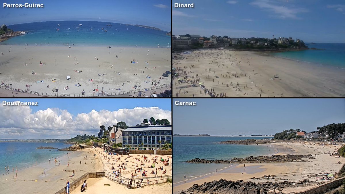 SebDecaux's tweet photo. #Bretagne #soleil #plage #été
Même si le mercure🌡️ a du mal à atteindre les 19 à 20°C sur le littoral, exposé aux #brises, la présence du☀️est réjouissante😎
Demain après-midi, il fera plus chaud, notamment sur le nord de la région.
Webcams: @visiometeo et @Viewsurf https://t.co/yPfSwSevxQ