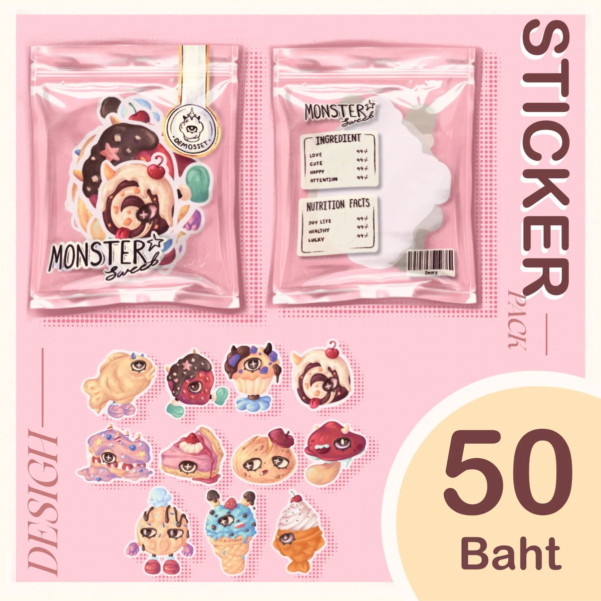 d45arxfy's tweet image. ♡ Sticker pack&Sheet ♡ น้องขนมมาป่วนทุกคนเเล้ว~ ใครเอ็นดูน้องทัก Dm มารับน้องไปอยู่ด้วยได้เลย!
>แบบ 1 แพ็ค | 11 ชิ้น
> แบบ 1 แผ่น | 12 ตัว
> 50 บาท | 1 แพ็ค/แผ่น
> 📮 ค่าส่ง 40-50 บาทคับ
(แอบกระซิบว่ามีพร้อมส่งจำนวนจำกัดนะคับ)
#ตลาดนัดสติ๊กเกอร์ #Sticker
#Stickers #สติ๊กเกอร์
