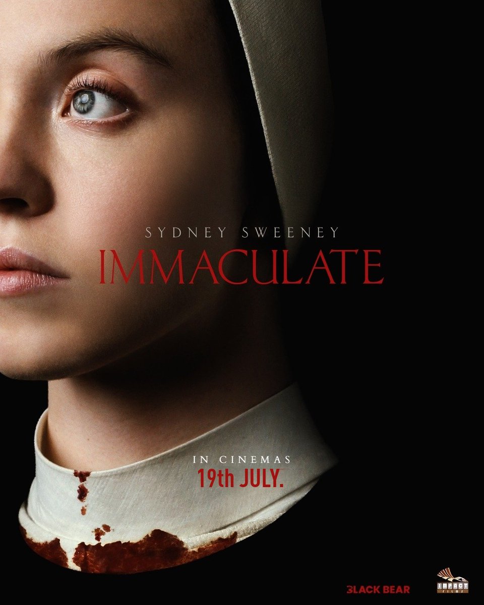 FlickMatic_'s tweet photo. #SydneySweeney Starring #IMMACULATE [2024] American Italian Horror Thriller Drama Film 

Only in Indian Cinemas On 19th July, 2024.

Distributed By:- @impactfilmindia

Official Trailer:-
https://t.co/tdWceScSRa

#ImmaculateMovie #ImpactFilmsIndia #ImpactFilms @FlickMatic_ https://t.co/kmxzmwCtkS