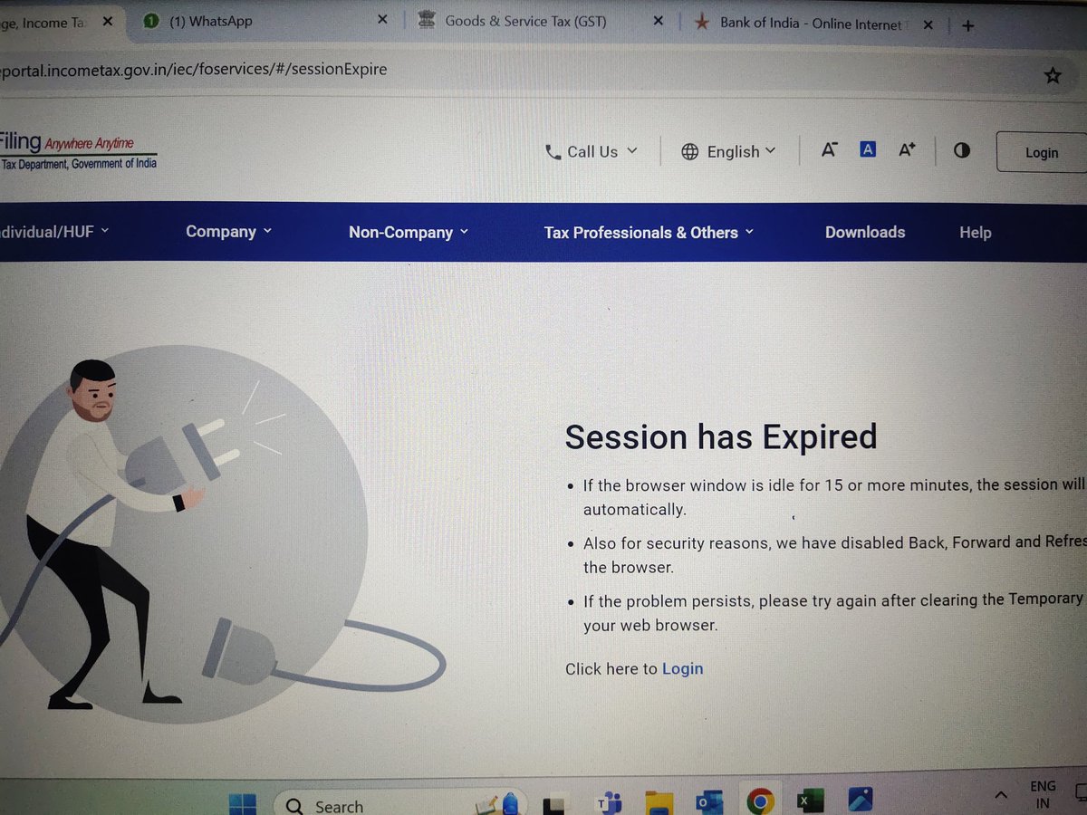 balram_sharma's tweet photo. #IncomeTax
Income tax website not working .....its Saturday evening ...there should not be rush on site ...still too slow to file a single ITR.....
@IncomeTaxIndia @FinMinIndia 
Pls confirm if there is any maintenance going of website.... https://t.co/a9r6traeU5