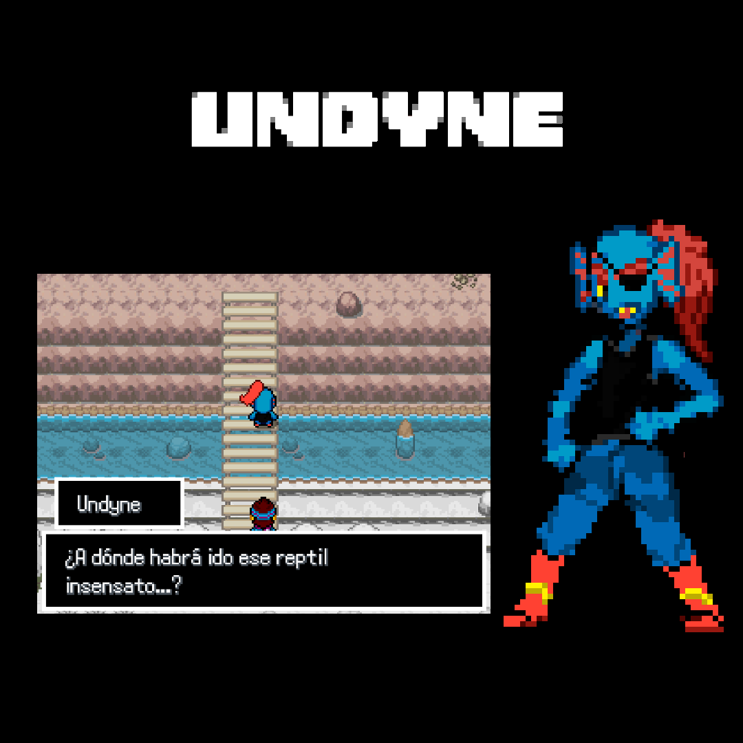 PoketaleFangame's tweet photo. ¡Quedan 6 días para el lanzamiento del juego!

Undyne es una de las Líderes de Gimnasio más fuertes de la región. Junto a su experiencia en combate y sus Pokémon de tipo Agua, es capaz de derrotar hasta al más fuerte de los aspirantes. ¿Podrás acabar con su racha de victorias? https://t.co/VFEJci9iXJ