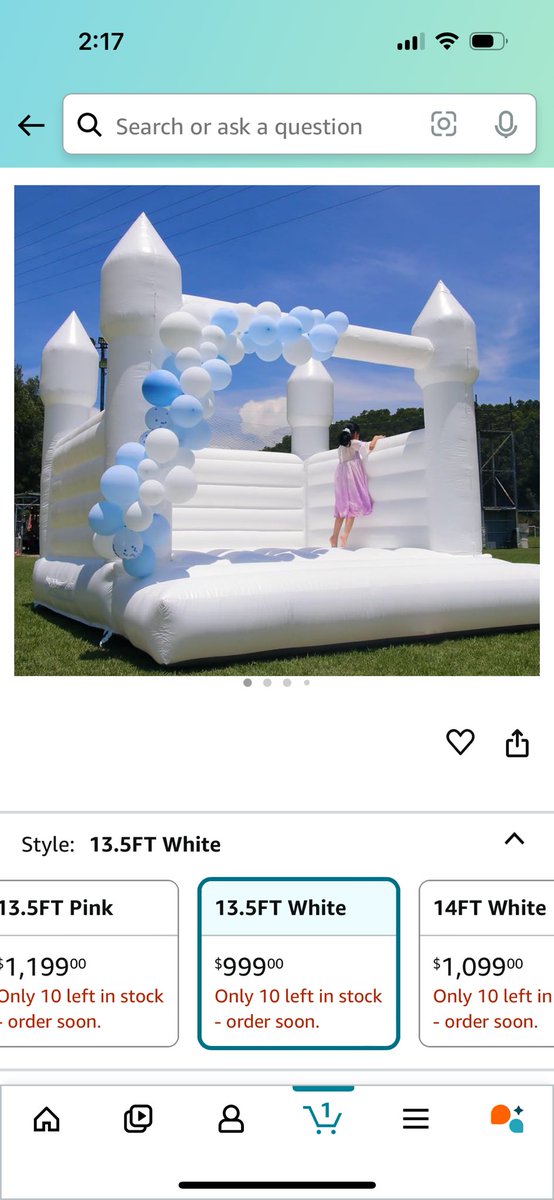 BraleyJustin's tweet photo. @pulte The wife and I just started an inflatable rental business on the side and are looking to buy our 2nd inflatable. https://t.co/AZBA34Rera