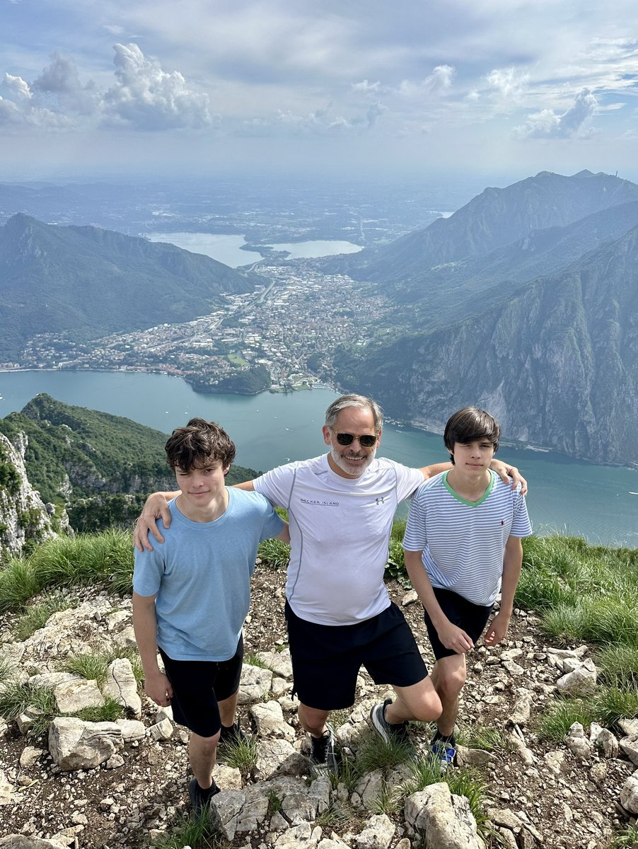 Amazing hike with the boys to 5,000 feet above Lecco, Italy. 🇮🇹❤️, image size:902x1200