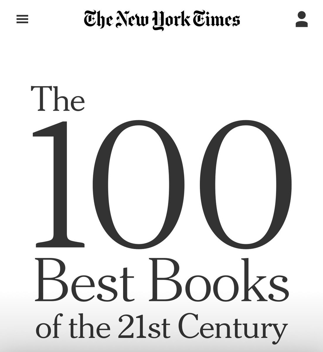 La lista de los 100 mejores libros del siglo XXI según el New York Times no es sólo injusta con los géneros (el ensayo, la poesía, el cómic) o en las repeticiones (Munro, Ferrante y Bolaño han escrito dos obras maestras, y al parecer Coetzee, Grossman y Carson, ninguna)…