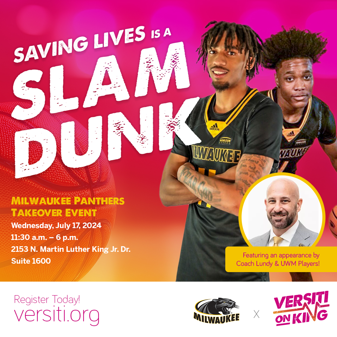 Saving  lives is a slam dunk. We’re proud to team up with <a href="/Versiti/">Versiti</a> Blood Center of Wisconsin to give back to our city. Join us, along with a few of the Panthers players at Visit Versiti on King on July 17.

donate.wisconsin.versiti.org/donor/schedule…

Join the winning team #GiveBloodSaveLives