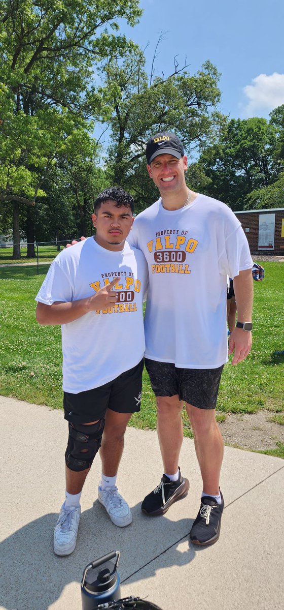 Got it done in Indiana! Had a PHENOMENAL day at camp dominating on BOTH sides of the ball. Great conversation with <a href="/CoachBrewster50/">Michael Brewster</a> who took me and 3 other recruits on a tour to all the football facilities! <a href="/CoachBarro/">Jake Barro</a> 
<a href="/CoachThornton73/">Sean Thornton</a> 
<a href="/coachFugger/">Stephen Fugger</a> 
<a href="/RonTBAOL/">Ron Sowers</a> 
<a href="/CoachMcClureTBA/">Derek McClure</a>