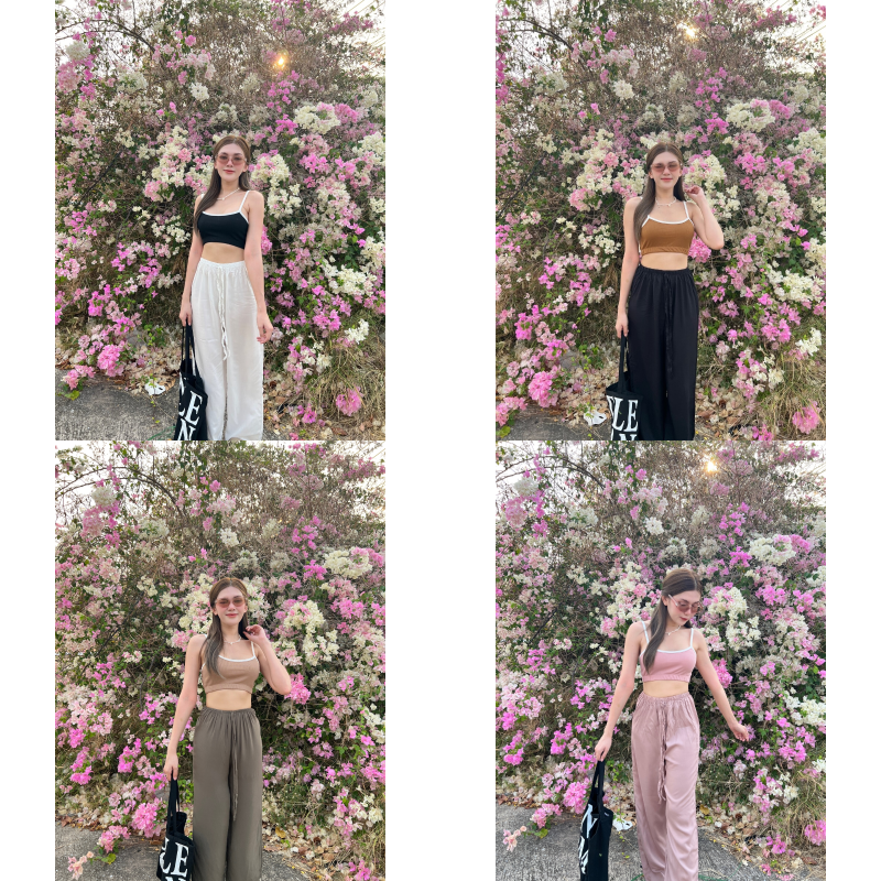 pla36300's tweet photo. กางเกงเอวสูงทรงขากระบอก ผ้าสปัน งานสวย แมชง่ายมาก! 💖 
#แฟชั่น #กางเกงเอวสูง #SpinnyHouse