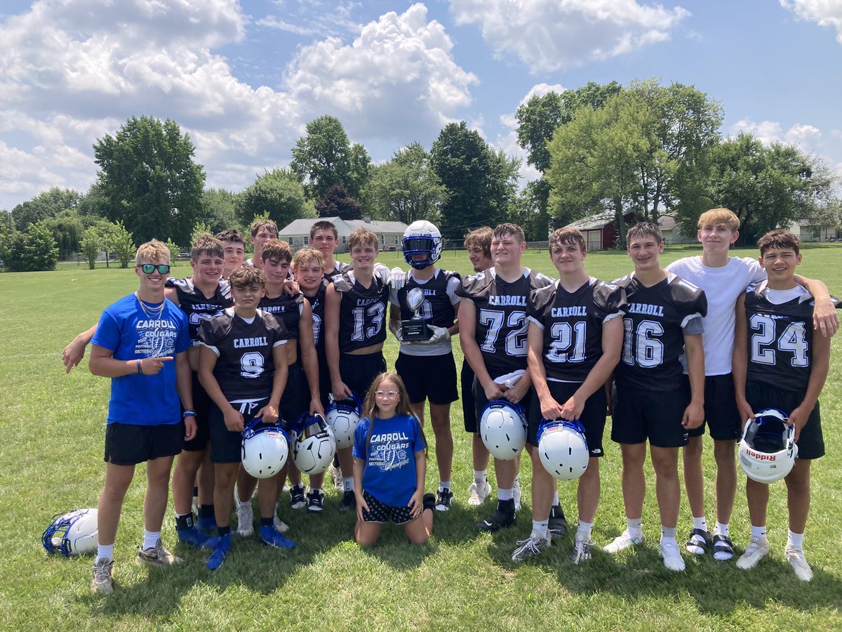 Greenwood Christian 7 on 7 Champs.
Go Cougars!