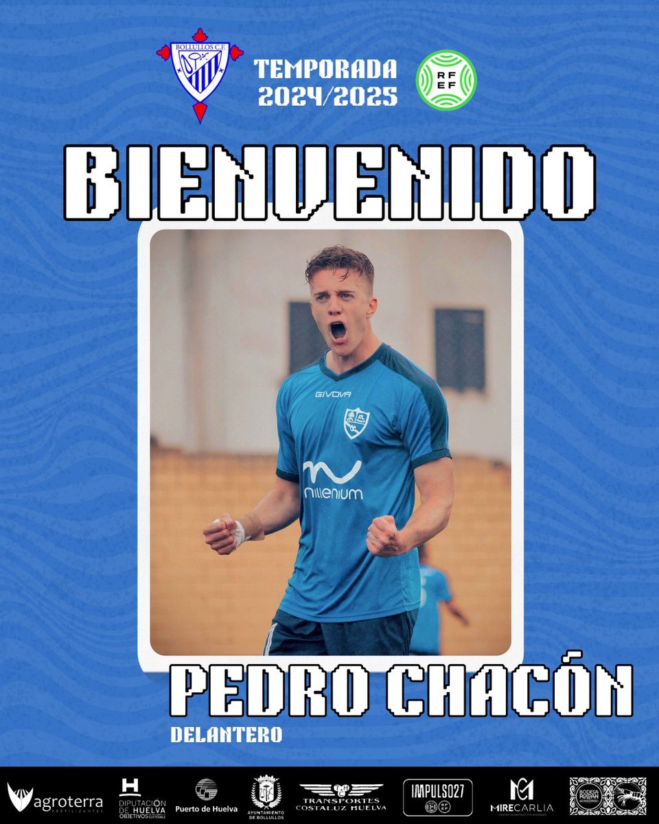 📌 𝐂𝐎𝐌𝐔𝐍𝐈𝐂𝐀𝐃𝐎 𝐎𝐅𝐈𝐂𝐈𝐀𝐋 | 𝐅𝐈𝐂𝐇𝐀𝐉𝐄

Pedro Chacón es nuevo jugador del #BollullosCF.

El delantero se incorpora al equipo procedente del Ayamonte CF, donde el año pasado hizo 13 goles, siendo el 3° máximo goleador de #TerceraFederación.

#VamosMiBollullos