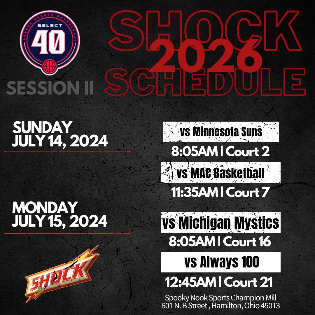 Here’s our schedule for the S40 session 2! Let’s get it! <a href="/Shockhoops/">Shock Hoops</a> <a href="/CoachRubyD/">Ruben Diaz</a> <a href="/Coach_Nik15/">Nik</a>