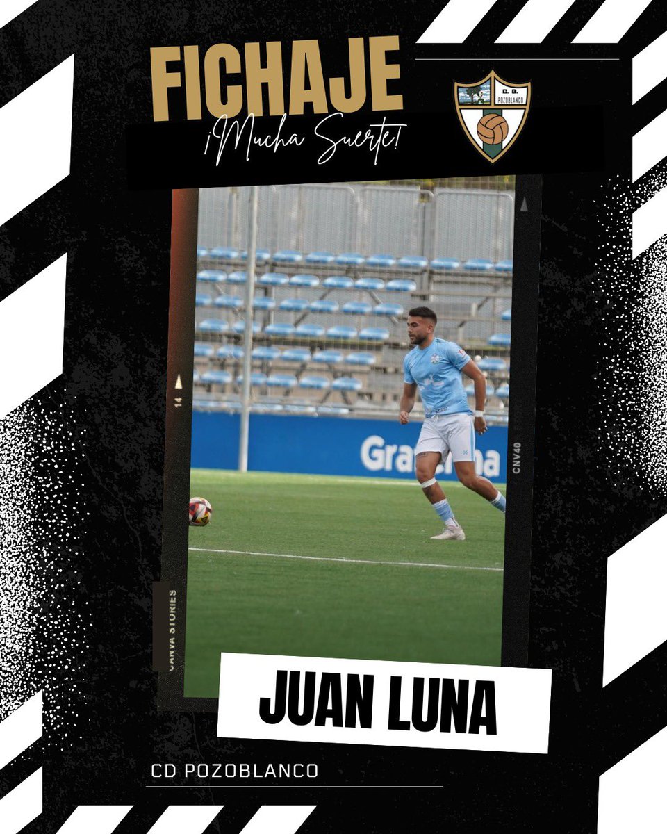 C_DPozoblanco's tweet photo. 𝐅𝐈𝐂𝐇𝐀𝐉𝐄: 𝐉𝐔𝐀𝐍 𝐋𝐔𝐍𝐀

ℹ️ Central 
🔙 C. de Lucena, Xerez CD y R. Jaén y Córdoba B
😜 25 años

Bienvenido a tu nuevo club Juan. ¡Estarás como en casa! 😉 https://t.co/nz9fznT4OW