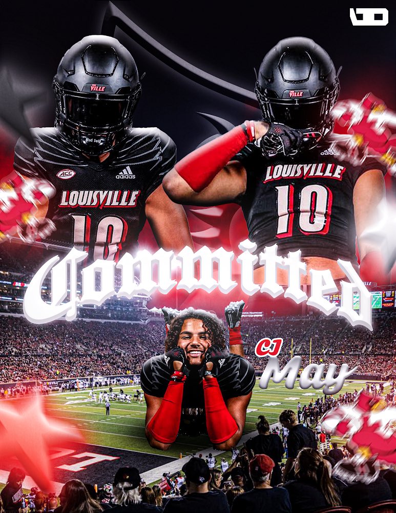 VilleDesignz's tweet photo. 4⭐️ Edge Rusher @CJMAY0 has COMMITTED to LOUISVILLE #GoCards https://t.co/HJZncXJbd5