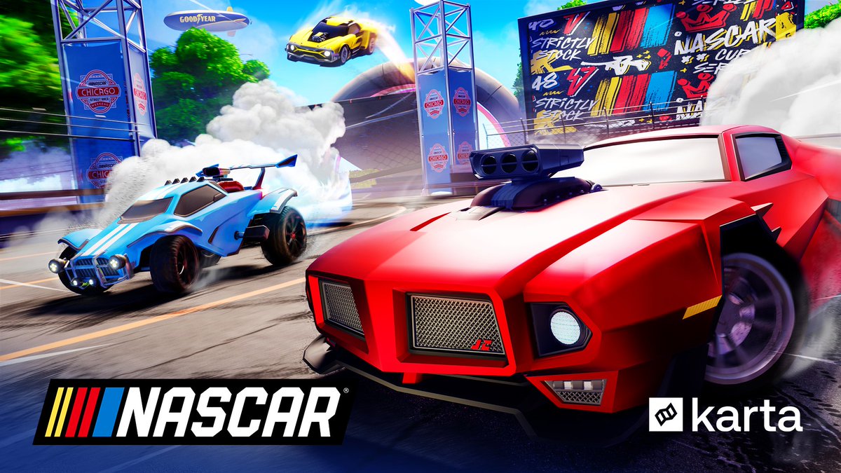 Zemie's tweet photo. Racing viewers on the new @NASCAR x @KartaFortnite map for V-Bucks! 

JOIN UP NOW https://t.co/7boaCwCR5m

#NASCARChicago #ad https://t.co/XXDK4aJZ22