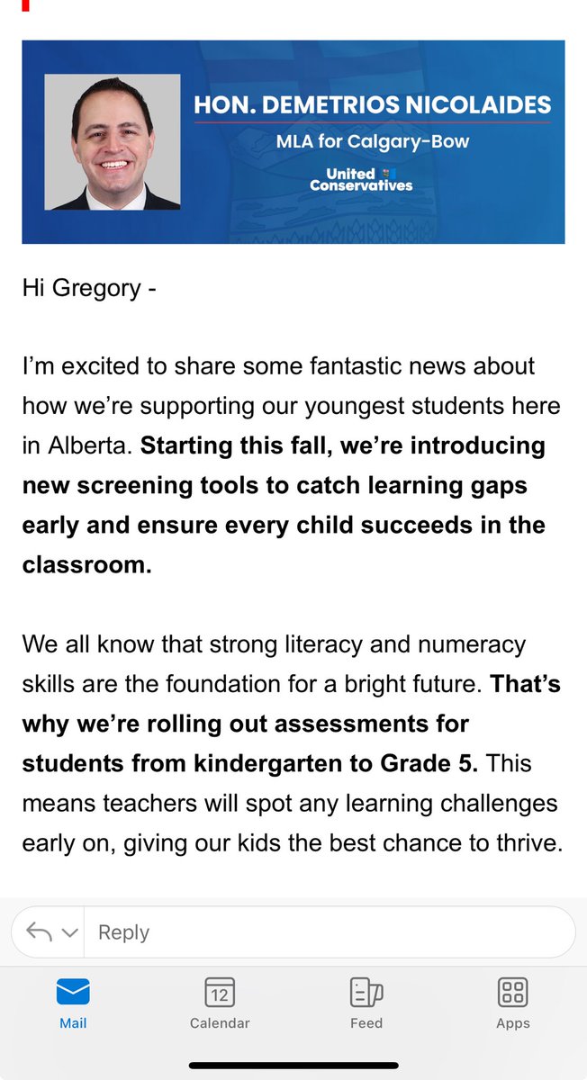 GCarabine's tweet photo. . @demetriosnAB @Alberta_UCP 
Hey, just read your email.

Let's pretend teachers don't know where their students are struggling.

Once these gaps have been identified....then what?

Will you hire teachers?
Will you hire EAs?
How about curriculum resources?
Build schools?
#abpoli https://t.co/sDj1uhyfEP