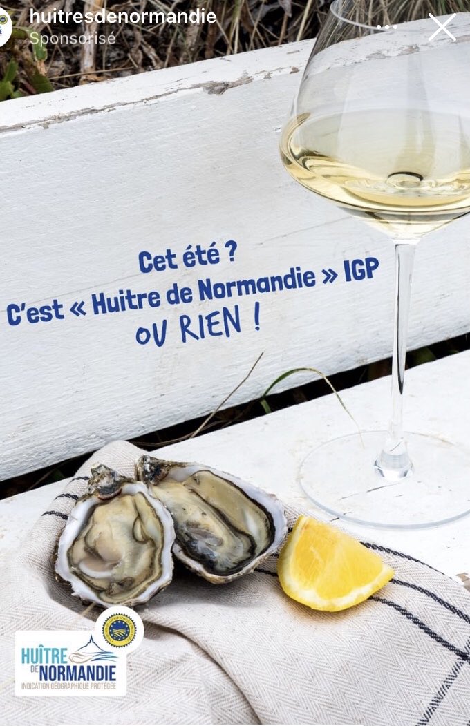 Seul produit ostréicole IGP cet été ! Disponible pour vos moments familiaux ou amicaux : huître de Normandie = fête réussie ⁦<a href="/RegionNormandie/">Région Normandie</a>⁩ ⁦<a href="/jeuxolympiques/">Jeux Olympiques</a>⁩