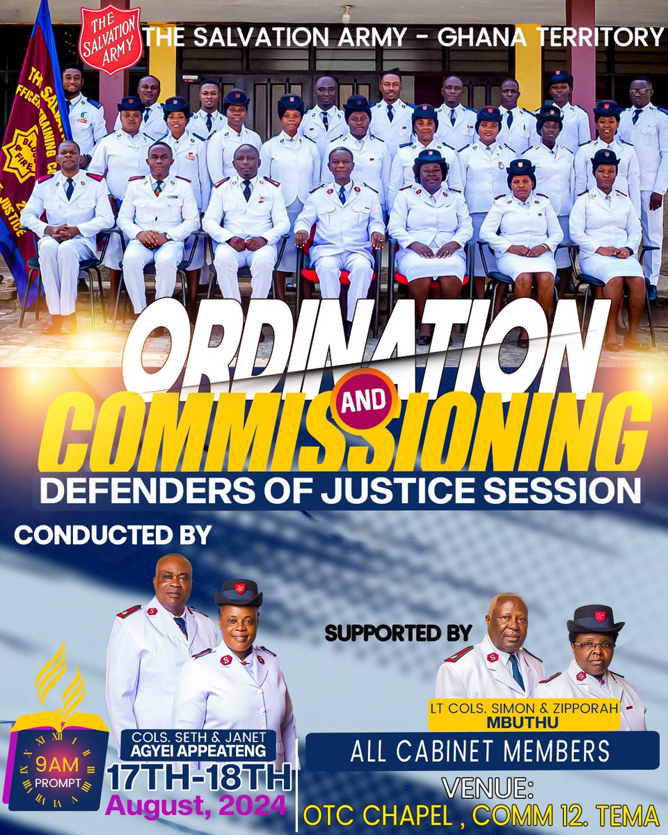 SalArmyGh's tweet photo. Join us as we unavail our new officers https://t.co/lP2vg7ijDG