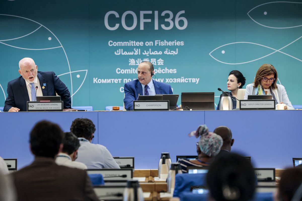 In my speech at closing of last week’s COFI36, #FAO, Rome - facing global warming, I outlined the enormity of the challenges ahead; but declared that through enlightened international cooperation, the fisheries &amp; aquaculture sector will make a major contribution to food security.