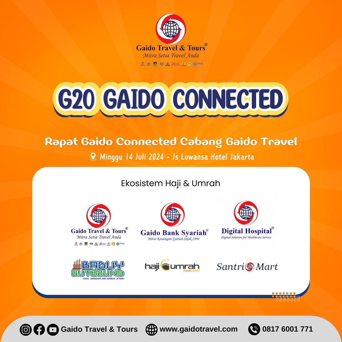 Rapat Gaido connected terkoneksi Gaido travel dgn ekosistem haji umrah