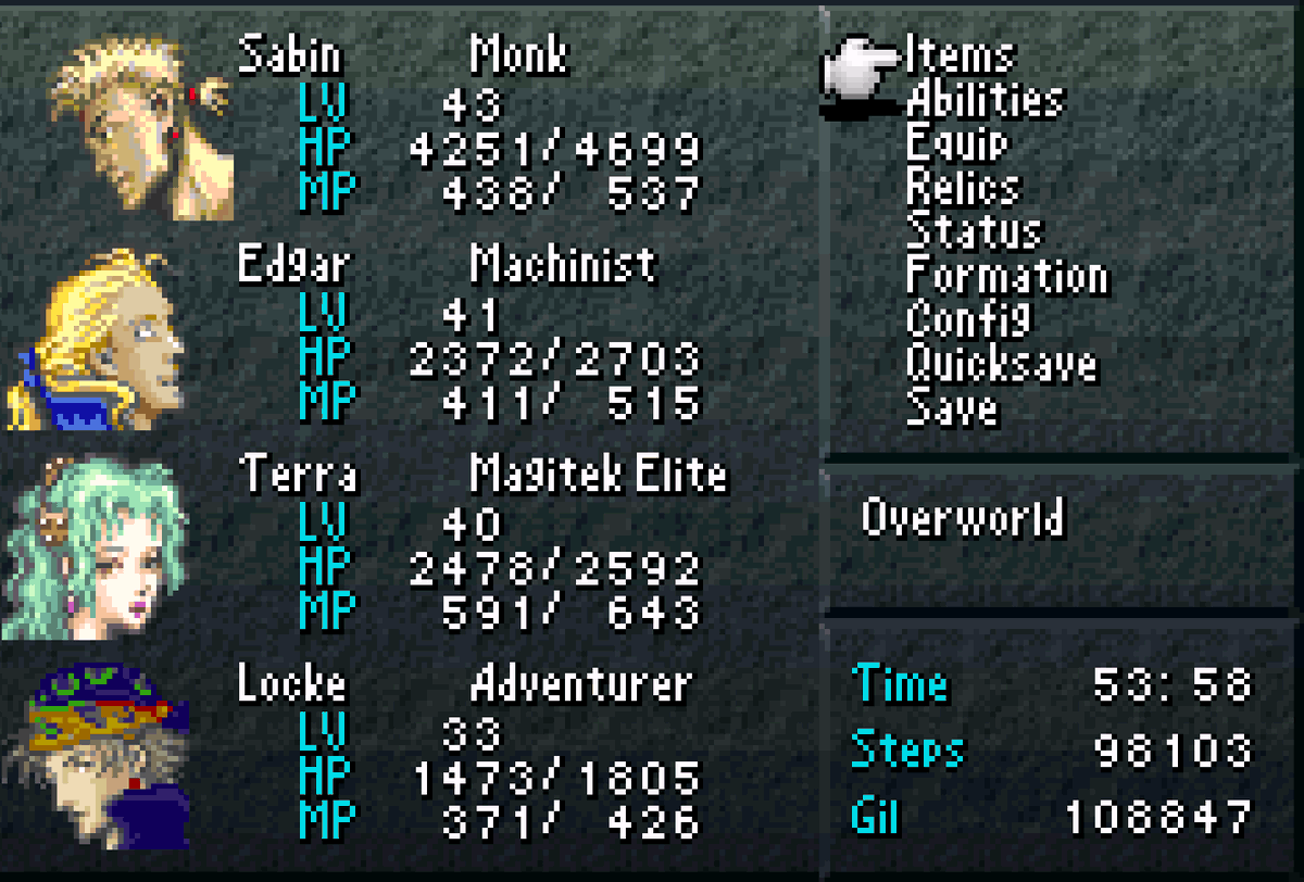 Anyone that  has played Final Fantasy 6 Advance know how much higher level my characters  should be before i tackle  Kefka's Tower  i already defeating all the bosses in World of Ruin except for  the hard ones in the tower